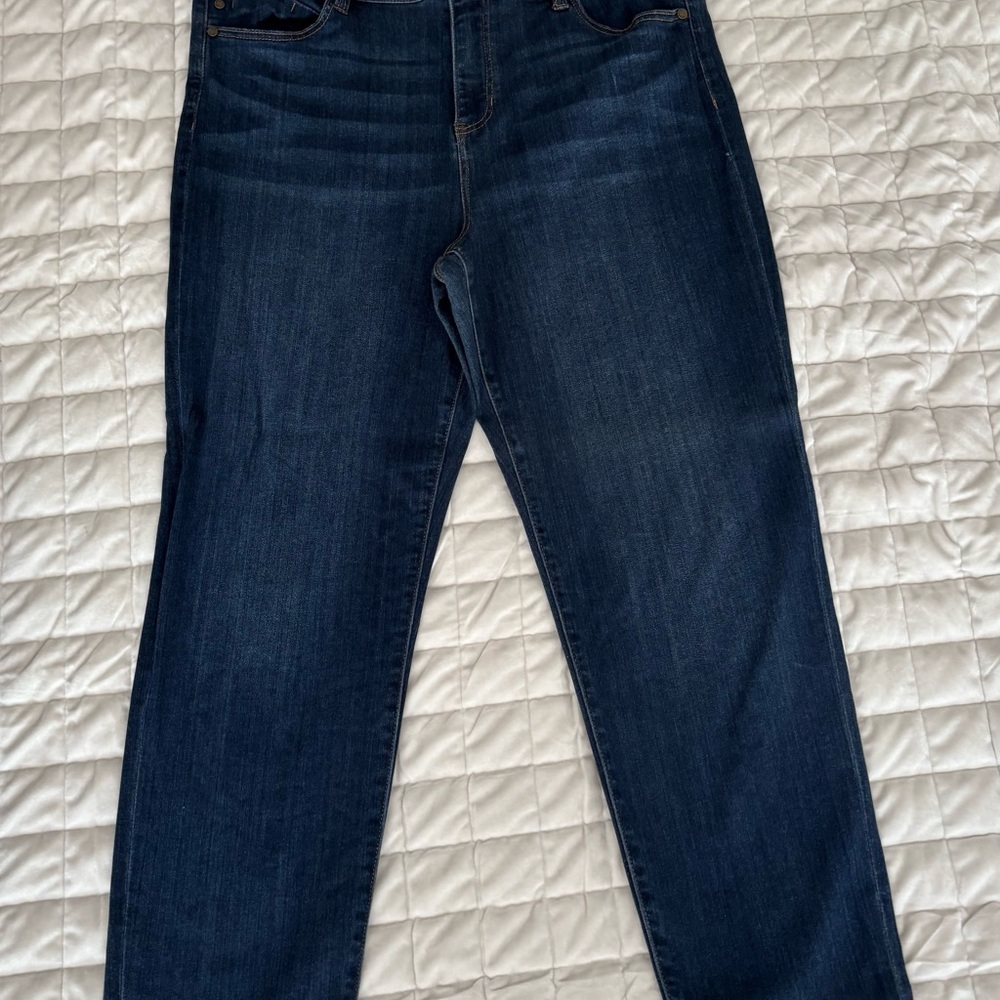 Liverpool Blue Crop Straight Jeans
